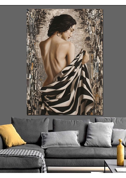 Nü Kadın Dekoratif Kanvas - Mdf Ahşap Tablo
