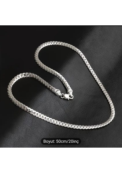 Gümüş Kolye 50 cm /20 In Lüks Tasarım Gümüş Kolye Zincir 925 Ayar indirimleri
