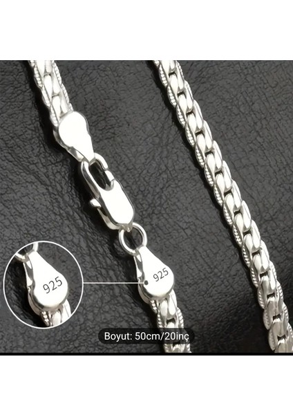 Gümüş Kolye 50 cm /20 In Lüks Tasarım Gümüş Kolye Zincir 925 Ayar fiyatları