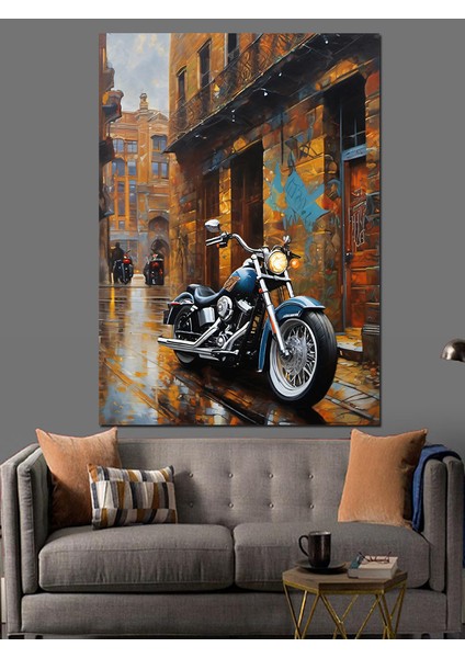 Motosiklet Temalı Dekoratif Kanvas - Mdf Ahşap Tablo modelleri