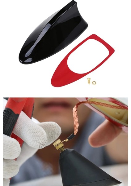 Tüm Araçlara Uyumlu Beyaz Balina Yüzgeç Radyo Alıcı Oto Premium Elektrikli Anten Orj 18CM 7,5cm modelleri