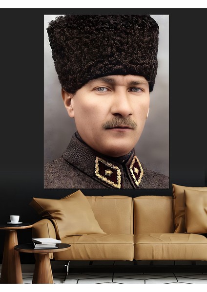 Mustafa Kemal Atatürk Dekoratif Kanvas - Mdf Ahşap Tablo