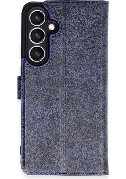 Samsung M34 Uyumlu Kapaklı Kartlıklı Deri Görünümlü Kılıf Case