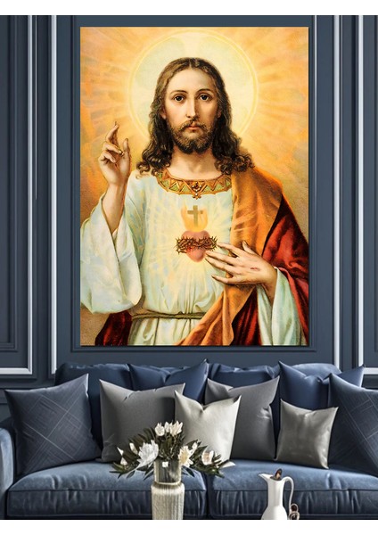 Hz Isa Jesus Christ Dekoratif Kanvas - Mdf Ahşap Tablo