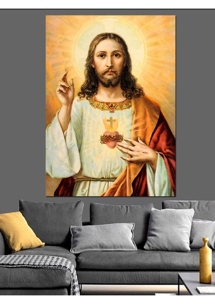 Hz Isa Jesus Christ Dekoratif Kanvas - Mdf Ahşap Tablo fiyatları