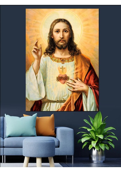 Hz Isa Jesus Christ Dekoratif Kanvas - Mdf Ahşap Tablo fırsatları