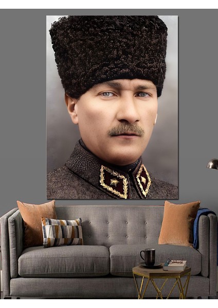 Mustafa Kemal Atatürk Dekoratif Kanvas - Mdf Ahşap Tablo fırsatları