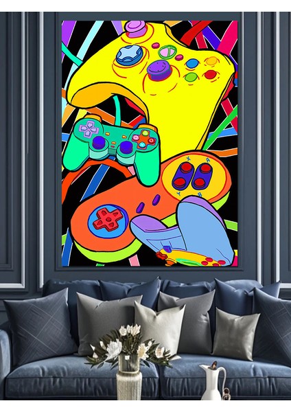 Oyun Konsolları Dekoratif Kanvas - Mdf Ahşap Tablo fırsatları