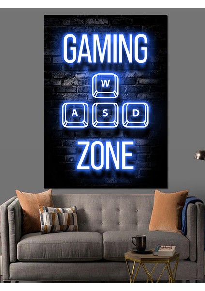 Gamer Alanı Dekoratif Kanvas - Mdf Ahşap Tablo fırsatları