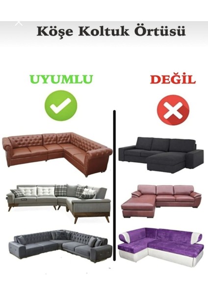 Bürümcük L Köşe Koltuk Kılıfı / Örtüsü Bordo Renk modelleri