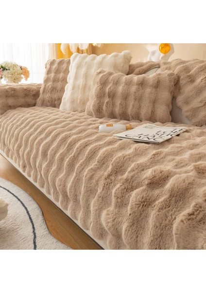 Kalın Peluş Baklava Desen 3.3.1.1 Koltuk Örtüsü Sadece Oturma Alanı (4 Parça 2 Büyük 2 Küçük)