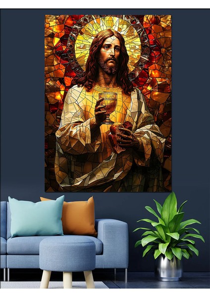 Hz Isa Jesus Christ Dekoratif Kanvas - Mdf Ahşap Tablo fiyatları