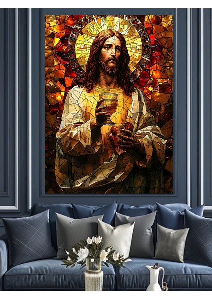 Hz Isa Jesus Christ Dekoratif Kanvas - Mdf Ahşap Tablo fırsatları