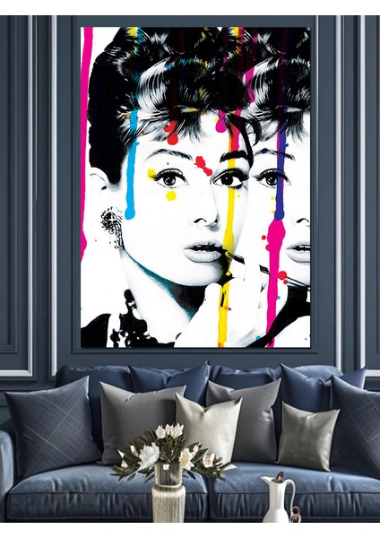 Audrey Hepburn Dekoratif Kanvas - Mdf Ahşap Tablo fiyatları