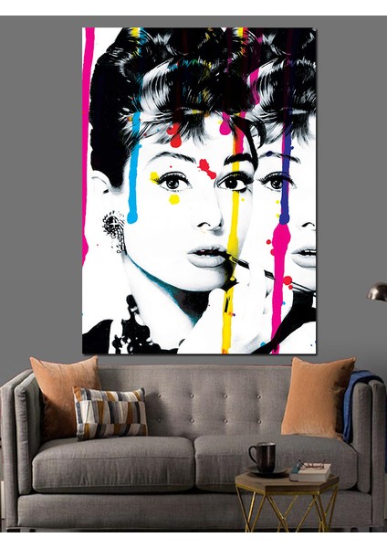 Audrey Hepburn Dekoratif Kanvas - Mdf Ahşap Tablo fırsatları