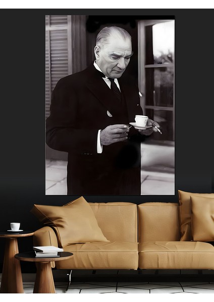 Mustafa Kemal Atatürk Dekoratif Kanvas - Mdf Ahşap Tablo