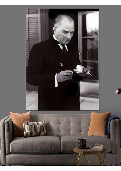 Mustafa Kemal Atatürk Dekoratif Kanvas - Mdf Ahşap Tablo fırsatları