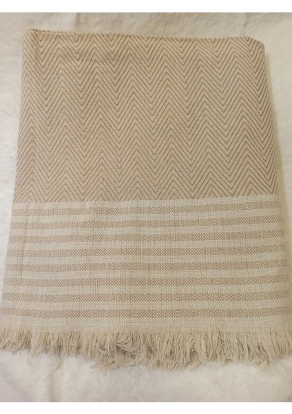 Eko Kollları Örten Buldan Bezi Pamuklu Koltuk Şalı Kanepe Çekyat Örtüsü 170X300 Vizon modelleri