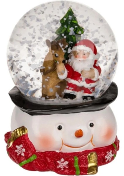 Snowball 65MM Kar Küre Biblo Yılbaşı Noel Baba Kardan Adam Cam Poliresin Fener Çam Ağaç 1 Adet