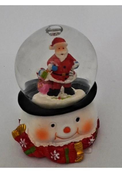 Snowball 65MM Kar Küre Biblo Yılbaşı Noel Baba Kardan Adam Cam Poliresin Fener Çam Ağaç 1 Adet