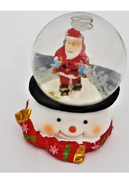 Snowball 65MM Kar Küre Biblo Yılbaşı Noel Baba Kardan Adam Cam Poliresin Fener Çam Ağaç 1 Adet