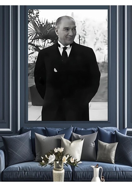 Mustafa Kemal Atatürk Dekoratif Kanvas - Mdf Ahşap Tablo