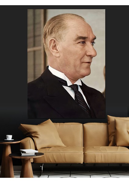 Mustafa Kemal Atatürk Dekoratif Kanvas - Mdf Ahşap Tablo