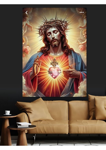 Hz Isa Jesus Christ Dekoratif Kanvas - Mdf Ahşap Tablo fiyatları