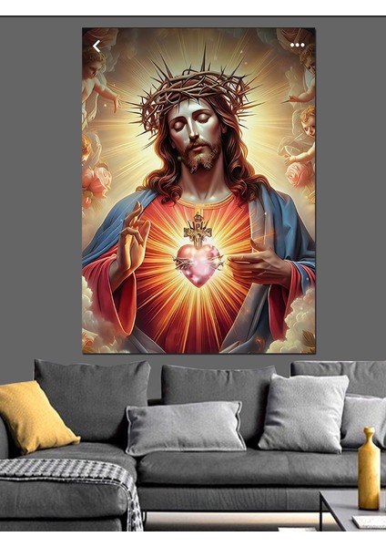 Hz Isa Jesus Christ Dekoratif Kanvas - Mdf Ahşap Tablo fırsatları