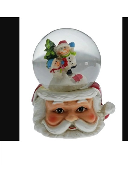 Snowball 65MM Kar Küre Biblo Yılbaşı Noel Baba Kardan Adam Çam Ağaç Cam Poliresin Sevimli 1 Adet