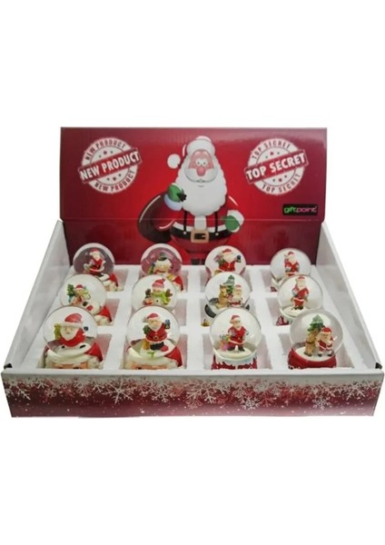 Snowball 65MM Kar Küre Biblo Yılbaşı Noel Baba Kardan Adam Çam Ağaç Cam Poliresin Sevimli 1 Adet