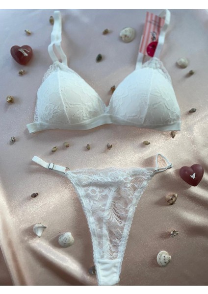 Bralette Takım Beyaz