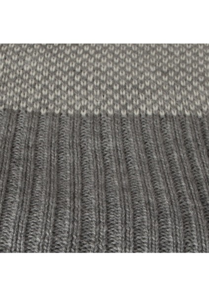 Gri Örgü Koltuk Şalı 130X170 cm