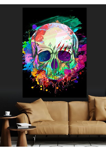 Renkli Kuru Kafa Dekoratif Kanvas - Mdf Ahşap Tablo