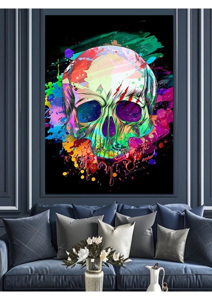 Renkli Kuru Kafa Dekoratif Kanvas - Mdf Ahşap Tablo fiyatları
