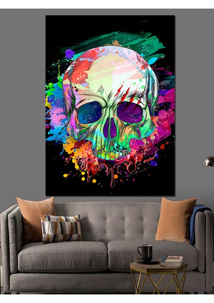 Renkli Kuru Kafa Dekoratif Kanvas - Mdf Ahşap Tablo fırsatları