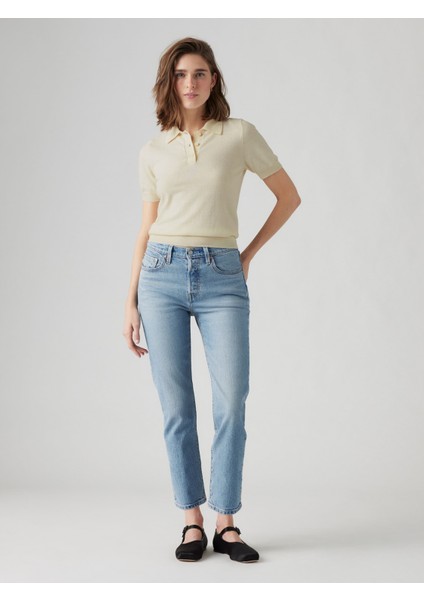 501 Crop Local Tr No Rush Kadın Mavi Jean Pantolon A7739-0018