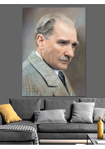 Mustafa Kemal Atatürk Dekoratif Kanvas - Mdf Ahşap Tablo