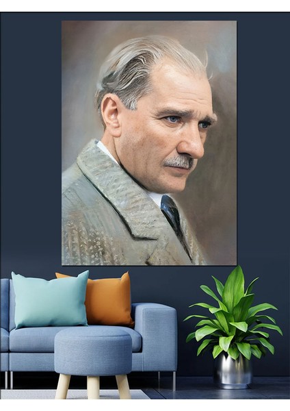 Mustafa Kemal Atatürk Dekoratif Kanvas - Mdf Ahşap Tablo modelleri