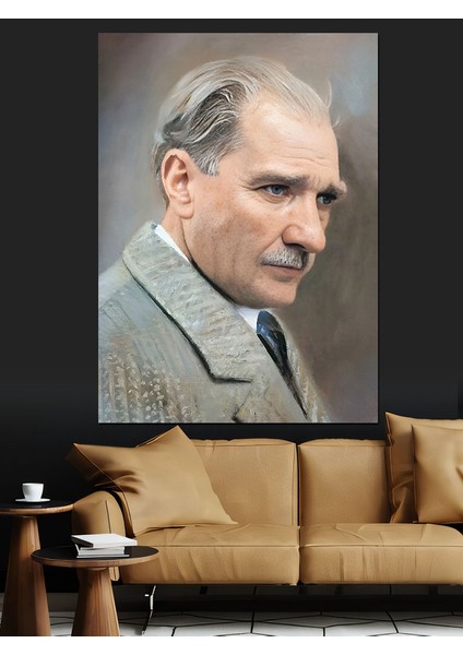 Mustafa Kemal Atatürk Dekoratif Kanvas - Mdf Ahşap Tablo fırsatları