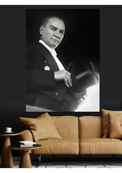 Mustafa Kemal Atatürk Dekoratif Kanvas - Mdf Ahşap Tablo