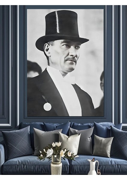 Mustafa Kemal Atatürk Dekoratif Kanvas - Mdf Ahşap Tablo