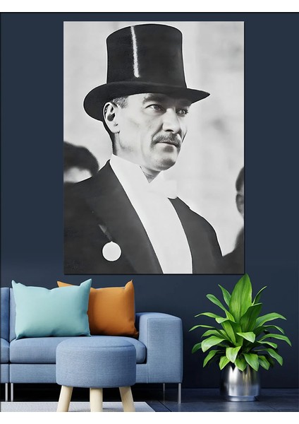Mustafa Kemal Atatürk Dekoratif Kanvas - Mdf Ahşap Tablo fırsatları