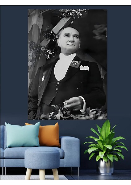 Mustafa Kemal Atatürk Dekoratif Kanvas - Mdf Ahşap Tablo fırsatları