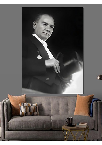 Mustafa Kemal Atatürk Dekoratif Kanvas - Mdf Ahşap Tablo fırsatları