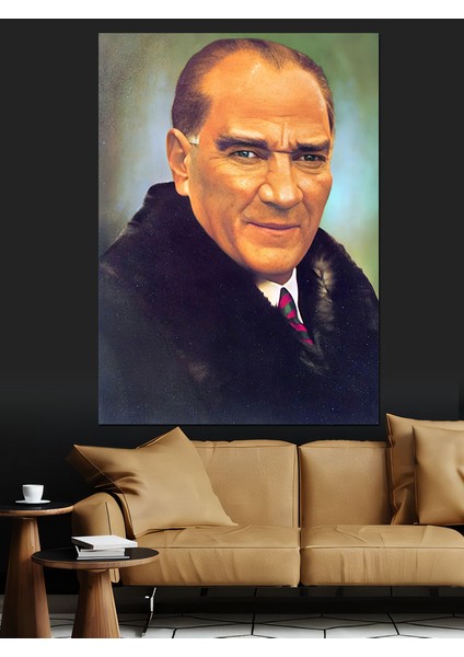 Mustafa Kemal Atatürk Dekoratif Kanvas - Mdf Ahşap Tablo