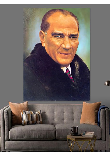 Mustafa Kemal Atatürk Dekoratif Kanvas - Mdf Ahşap Tablo fırsatları