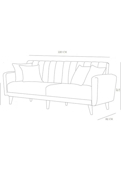 Ekru Gri Kollarını Örten Salon Koltuk Örtüsü 180 x 300 cm Kanepe Divan Çekyat Buldan Örtüsü