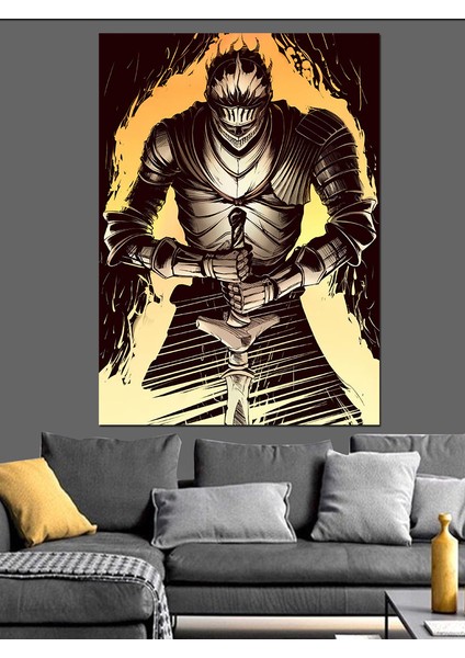Dark Souls Dekoratif Kanvas - Mdf Ahşap Tablo