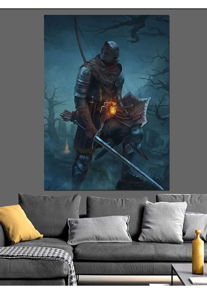Dark Souls Dekoratif Kanvas - Mdf Ahşap Tablo fırsatları